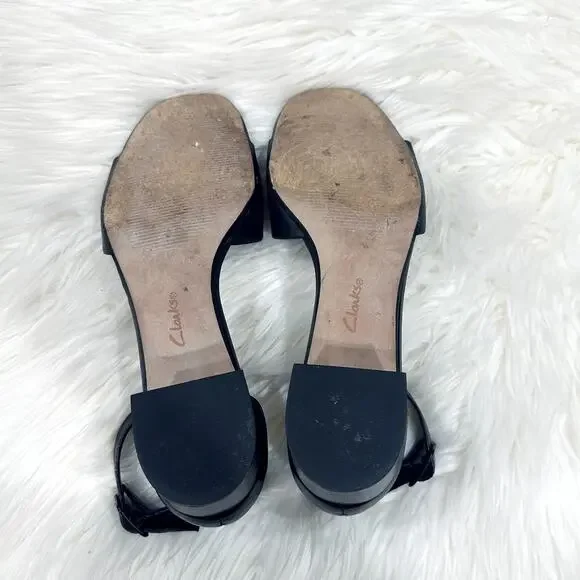 Clarks Elisa Dedra Leather Sandals Sz 10 - Picture 8 of 8